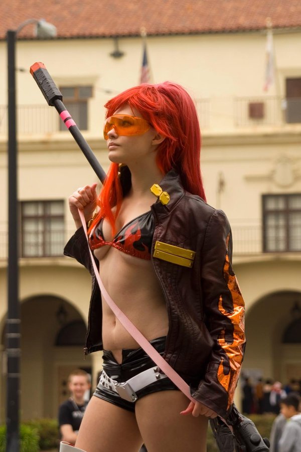 Yoko at Comic Convention; Funny Uniform 